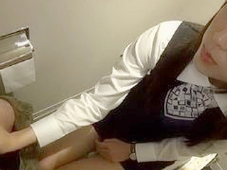 Japan Girl Fucking in Public Bathroom Stall with Nippon XXX Porn